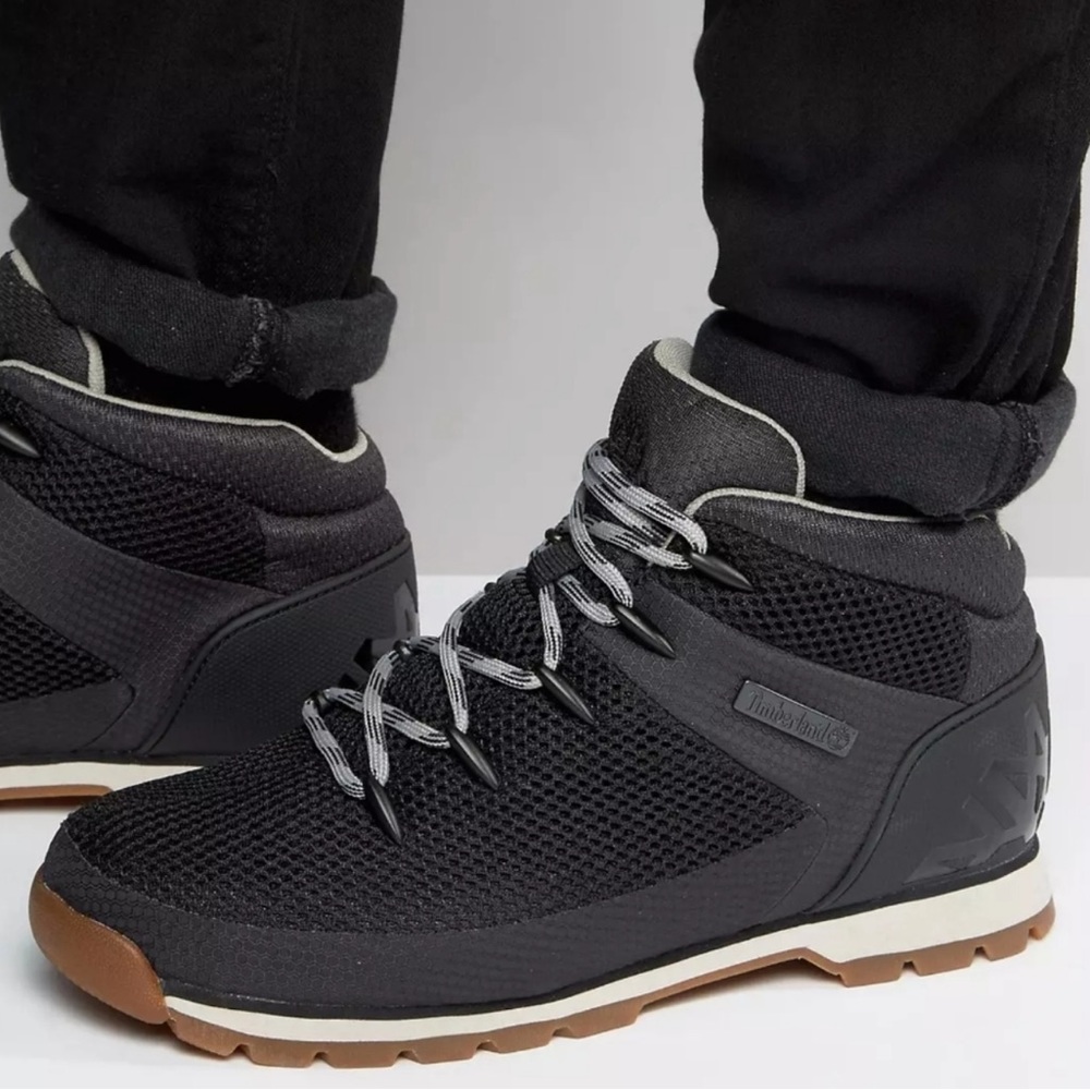 TIMBERLAND boys Euro Sprint HIKER black BOOTS